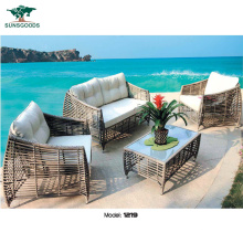 Outdoor UV Resistance PE Wicker Rattan Modern Home Customized Leisure Sofa Furniture